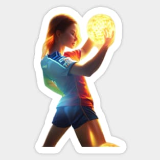 Soccer Neon Girl Sticker